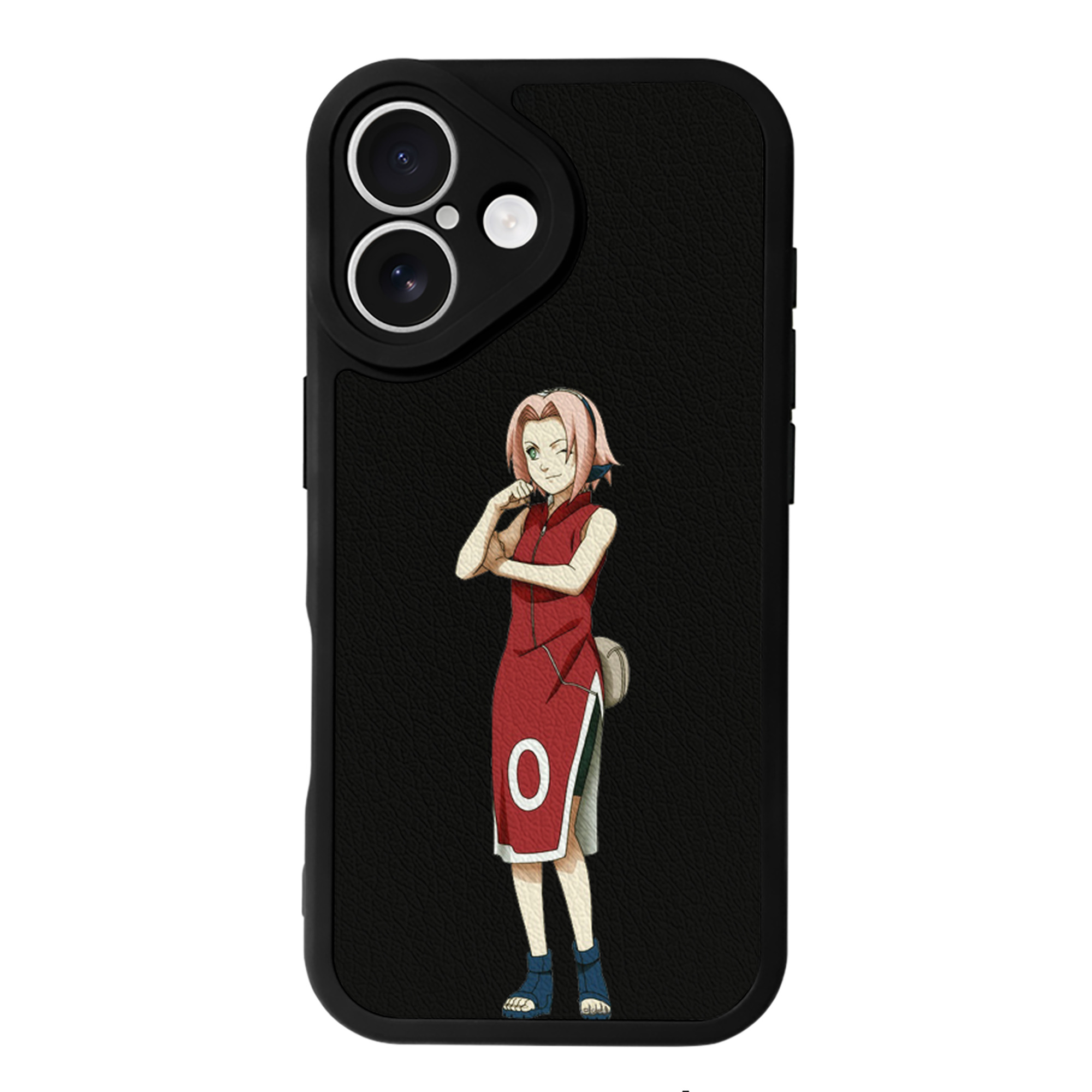 （画像用） NARUTO -ナルト- 春野サクラ Haruno Sakura 【iPhone 16シリーズ対応】シリコンスマホケース（レザー調） 材質：シリコン
